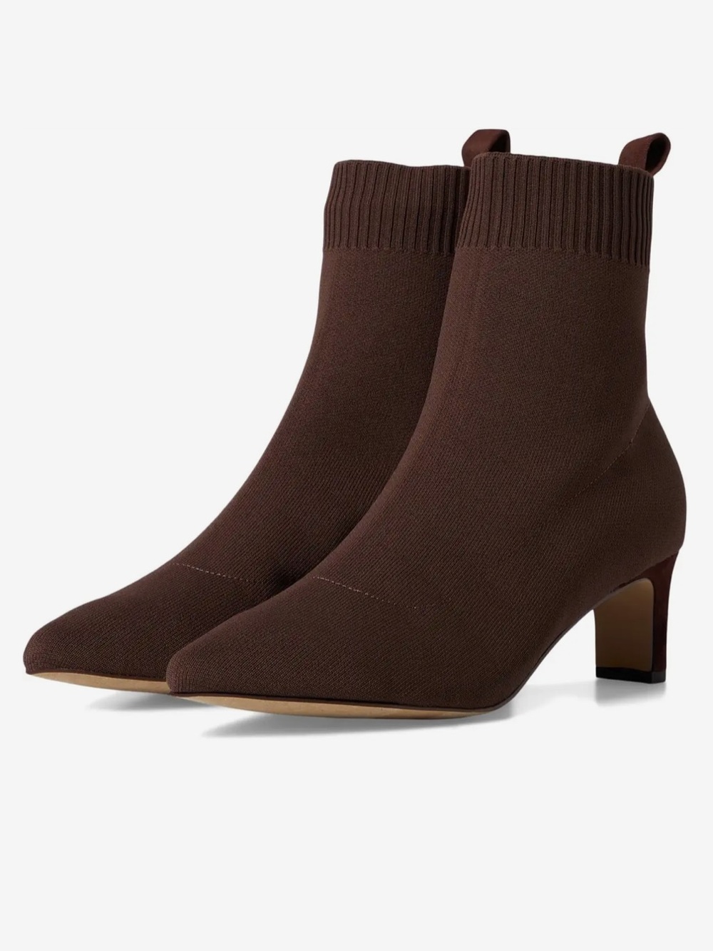 Andre Assous Dark Brown Knit Sock Ankle Boots new size 11
